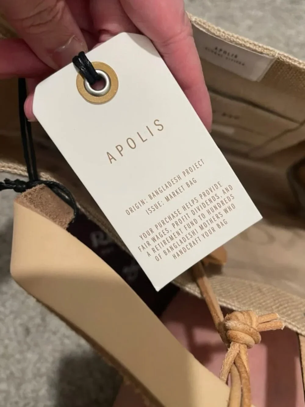 BNWT Apolis x Revelry Shopper Tote/Market Bag